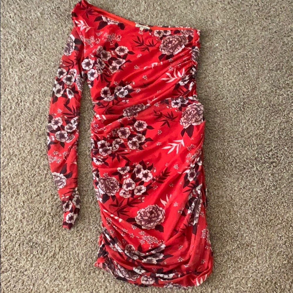 Charlotte Russe One Shoulder Dress Red